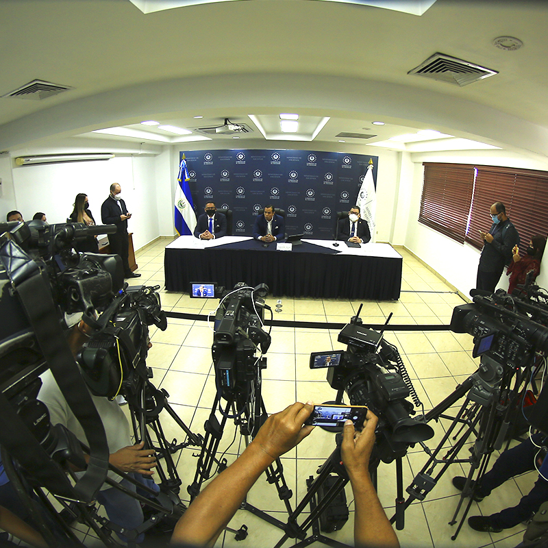 vista aerea de conferencia de prensa ministro Zelaya